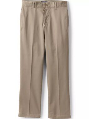 Lands’ End Boys Iron Knee Blend Plain Front Chino Pants